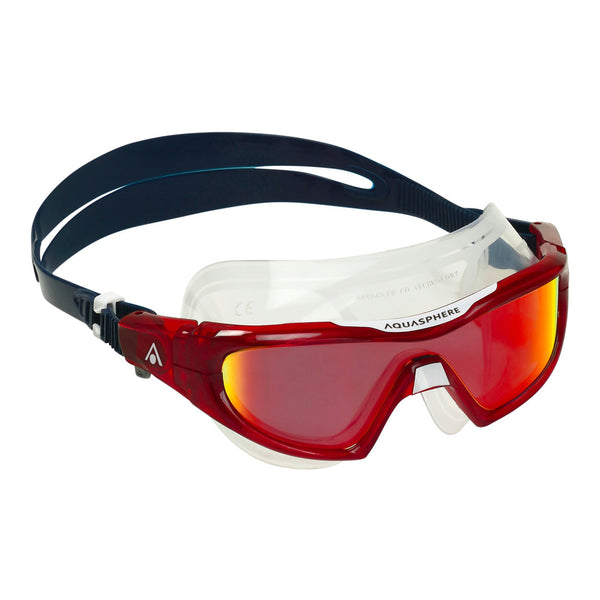 Vista Pro – Schwimmbrille – Erwachsene – Rote verspiegelte Titanlinse – Blau/Rot