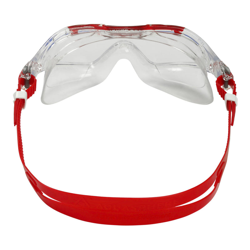 Vista XP – Schwimmbrille – Erwachsene – klare Gläser – transparent/rot