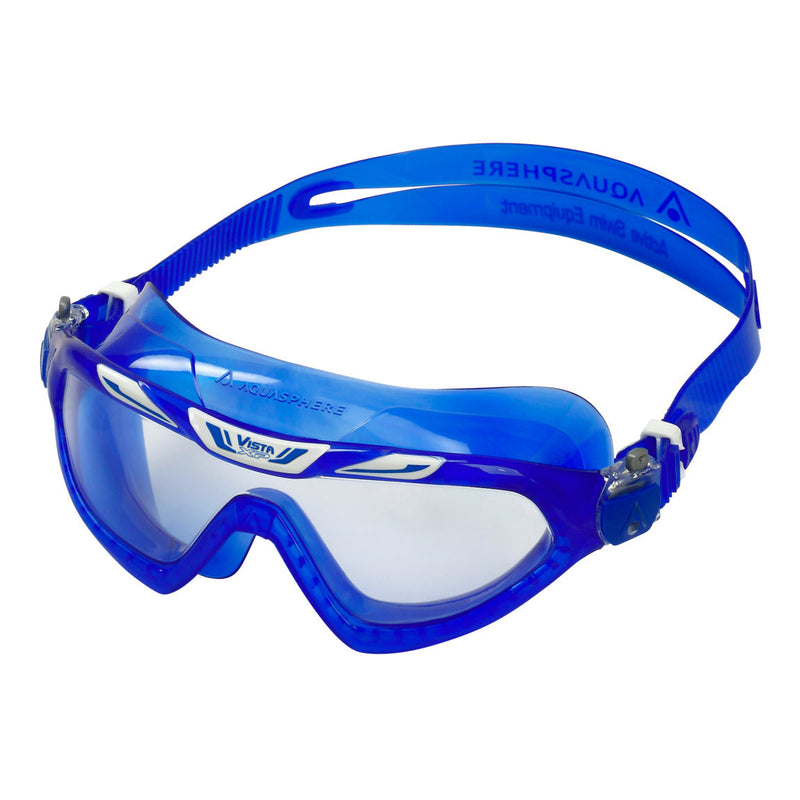 Vista XP – Schwimmbrille – Erwachsene – klare Gläser – Blau/Weiß